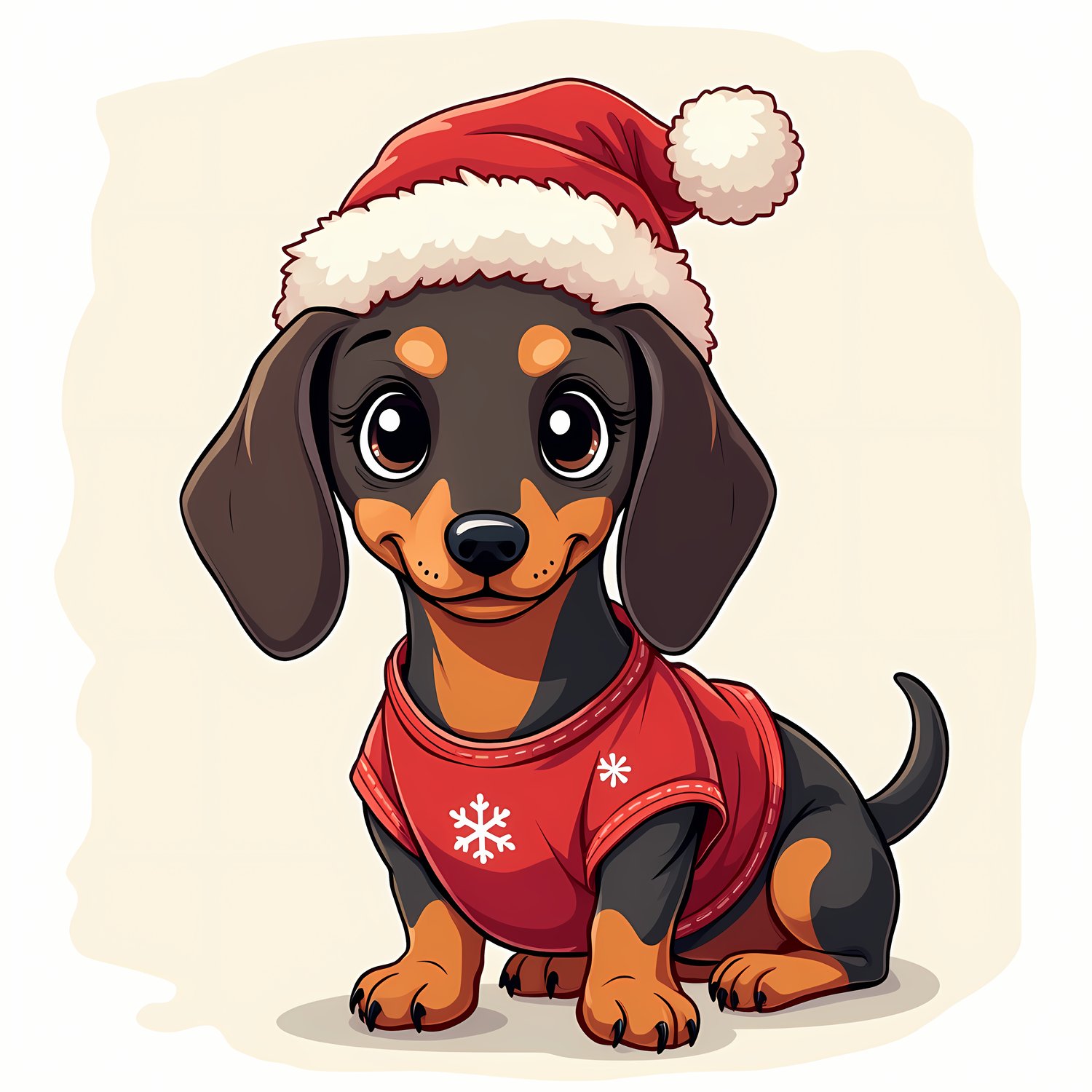 🐾40 Christmas Themed Dachshund Art | High-Resolution PNGs in Illustrated Painterly and Vector Art Styles  📦 What’s Included:  40 Files in total High Resolution: 300 DPI for professional quality Image Sizes: From 6144 px 🎨 Perfect For:  Wall Art & Décor Cu