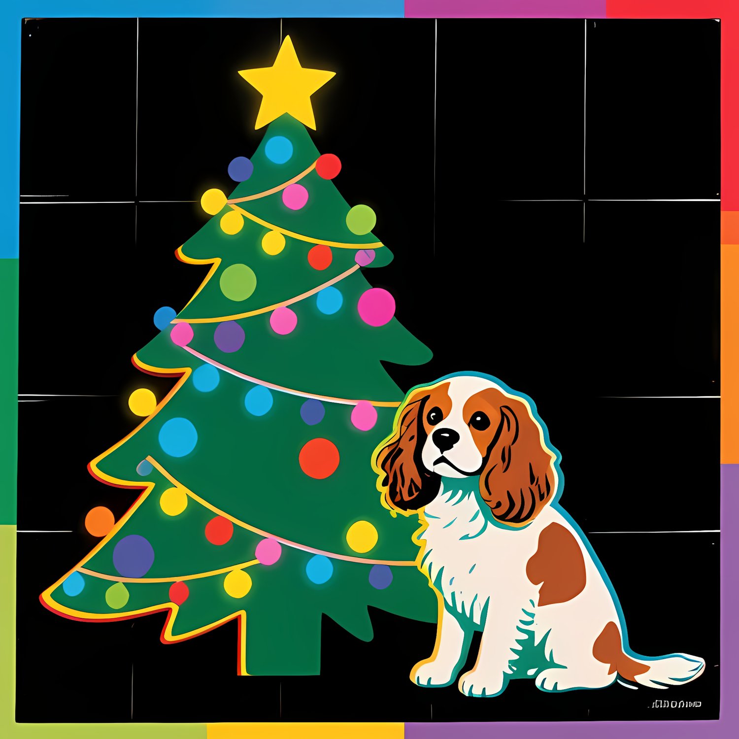 🐾23 Christmas Themed Cavalier King Charles Spaniel Art | High-Resolution PNGs in Illustration, Pop Art, Whimsical, Silhouette Art Styles  📦 What’s Included:  23 Files in total High Resolution: 300 DPI for professional quality Image Sizes: From 3072 px to