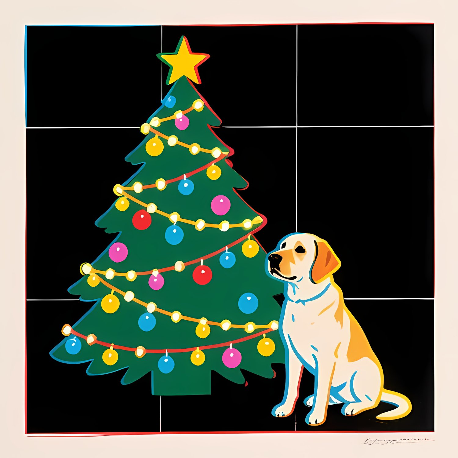 🐾30 Christmas Themed Labrador Dog Art | High-Resolution PNGs in Illustration, Painterly, Pop Art, Silhouette Art Styles  📦 What’s Included:  30 Files in total High Resolution: 300 DPI for professional quality Image Sizes: From 3072 px to 6144 px 🎨 Perfect