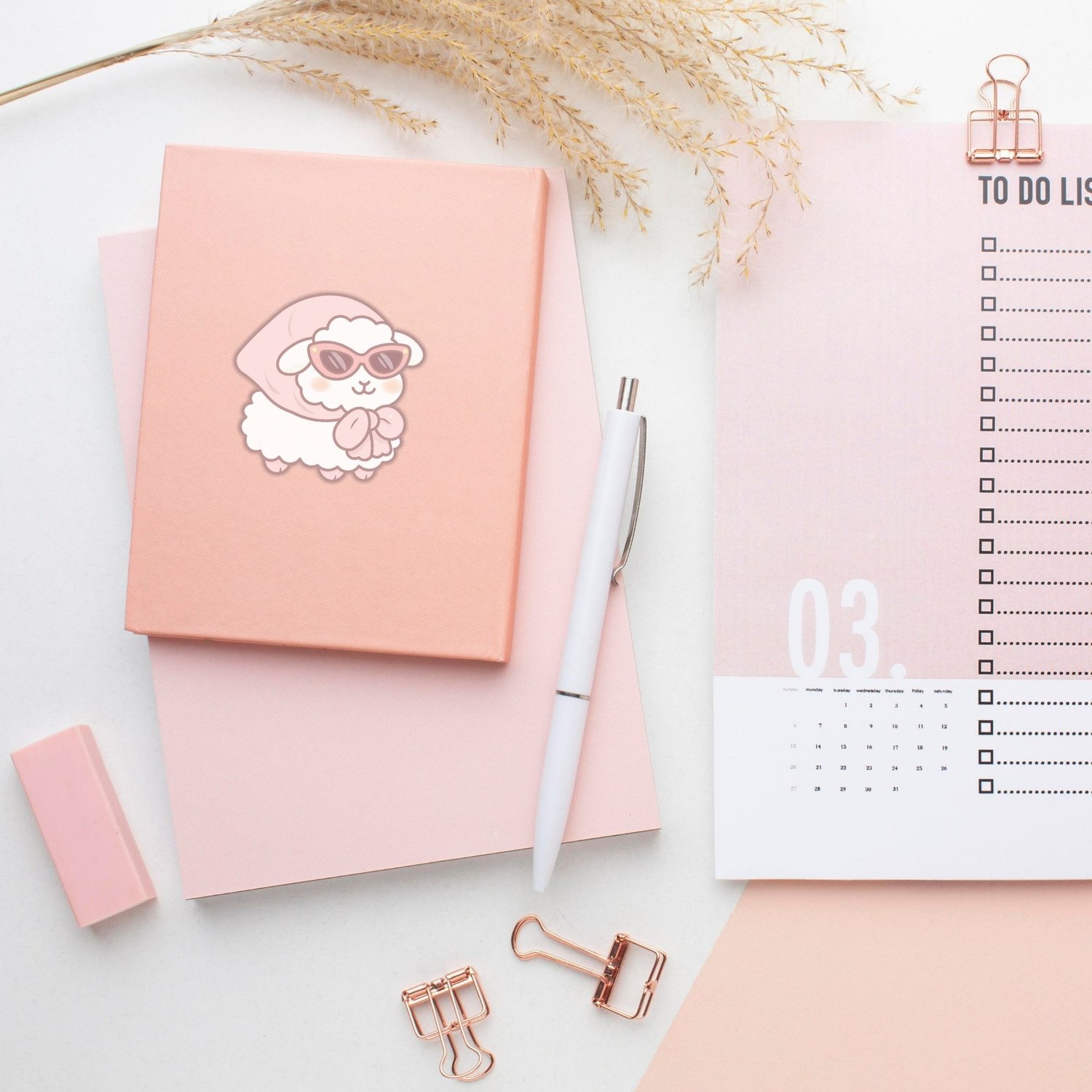 Funny sheep illustration with sunglasses and text, instant download digital sticker.