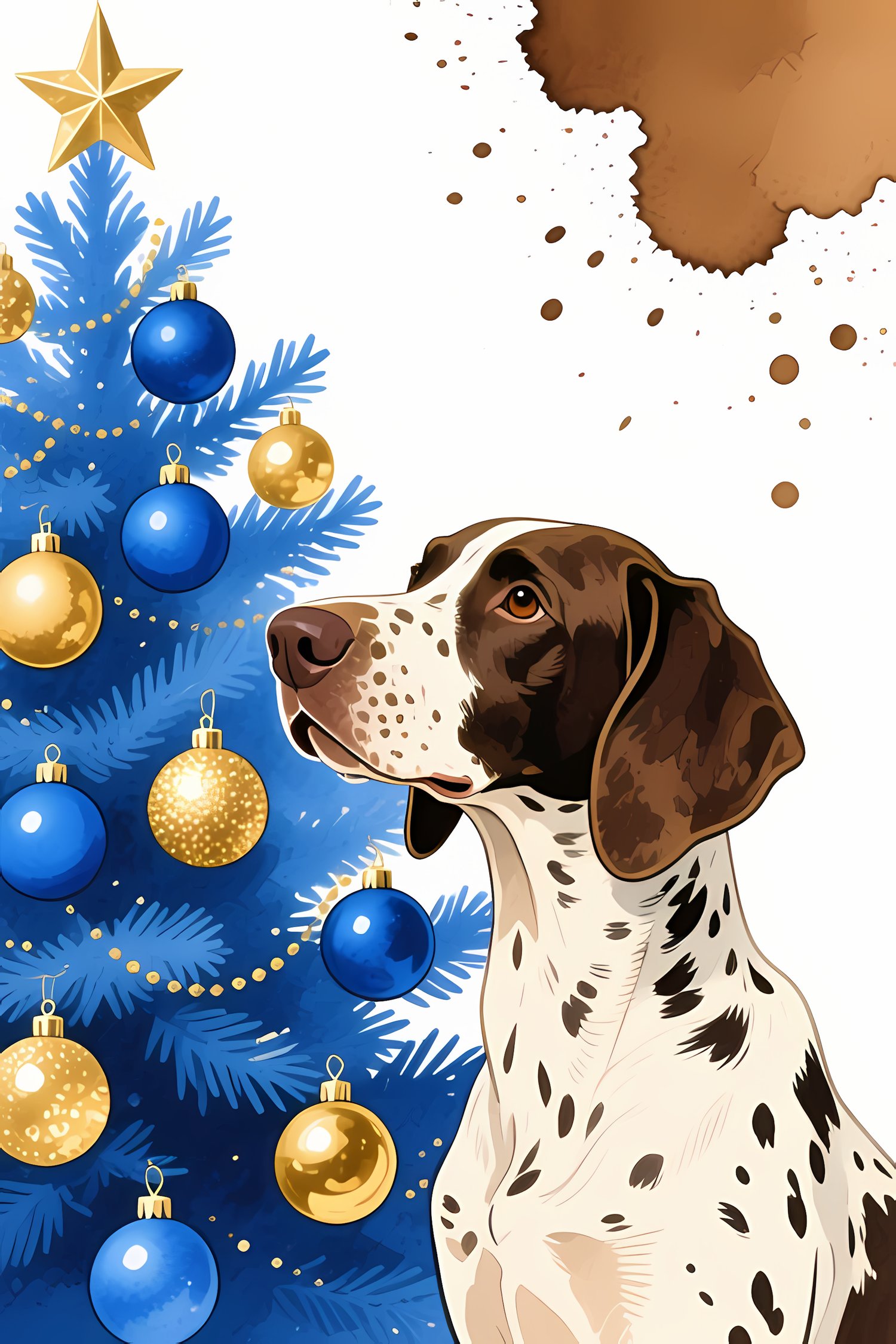 🐾20 Christmas Themed German Shorthaired Pointer Art | High-Resolution PNGs in Illustration, Painterly, Vector Art & Halftone Pop Art Styles  📦 What’s Included:  20 Files in total High Resolution: 300 DPI for professional quality Image Sizes: From 3072 px 