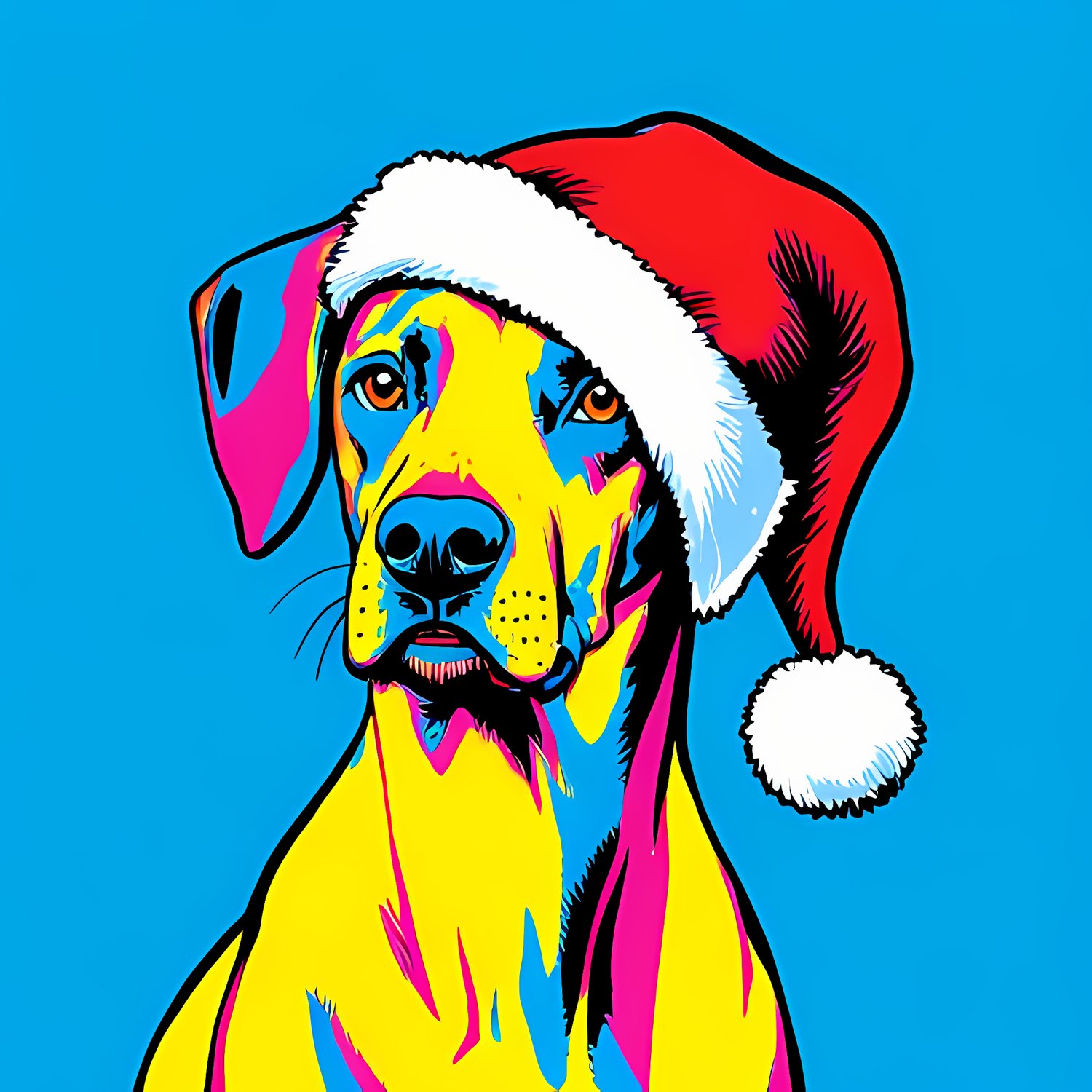 🐾20 Christmas Themed Rhodesian Ridgeback Art | High-Resolution PNGs in Illustration, Painterly, Geometric and Pop Art Styles  📦 What’s Included:  20 Files in total High Resolution: 300 DPI for professional quality Image Sizes: From 3072 px to 6144 px 🎨 Pe