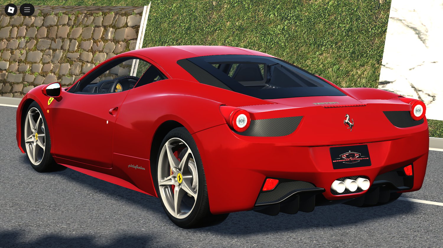 Dashboard and interior steering detail of the 458 Italia