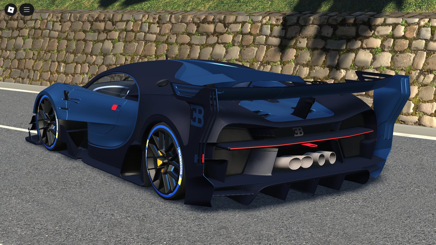 Interior cockpit detail of Bugatti Vision GT