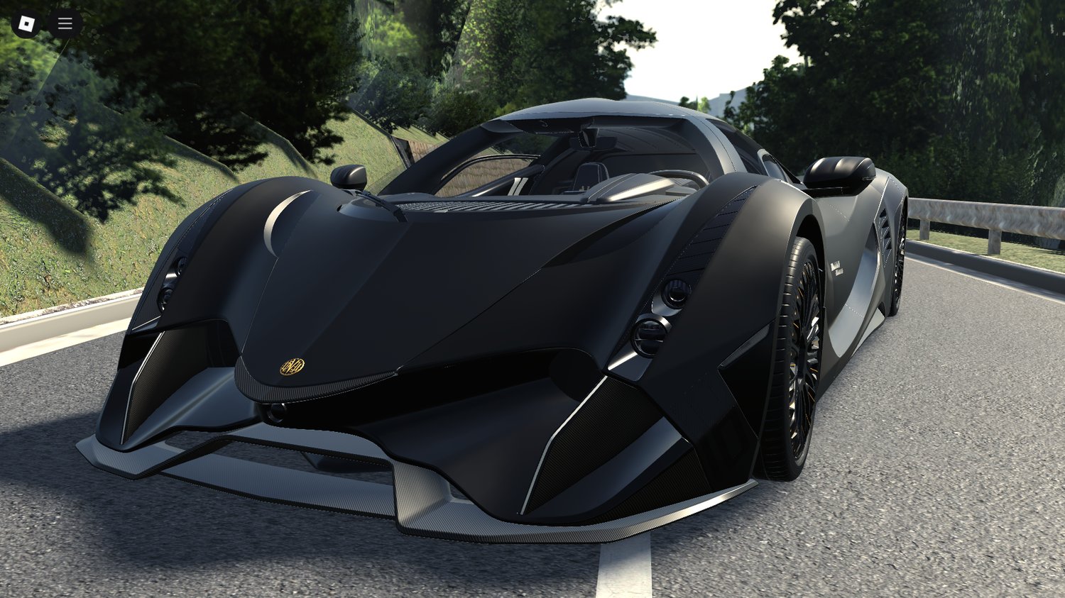 Front angle of Devel Sixteen in Roblox with futuristic styling