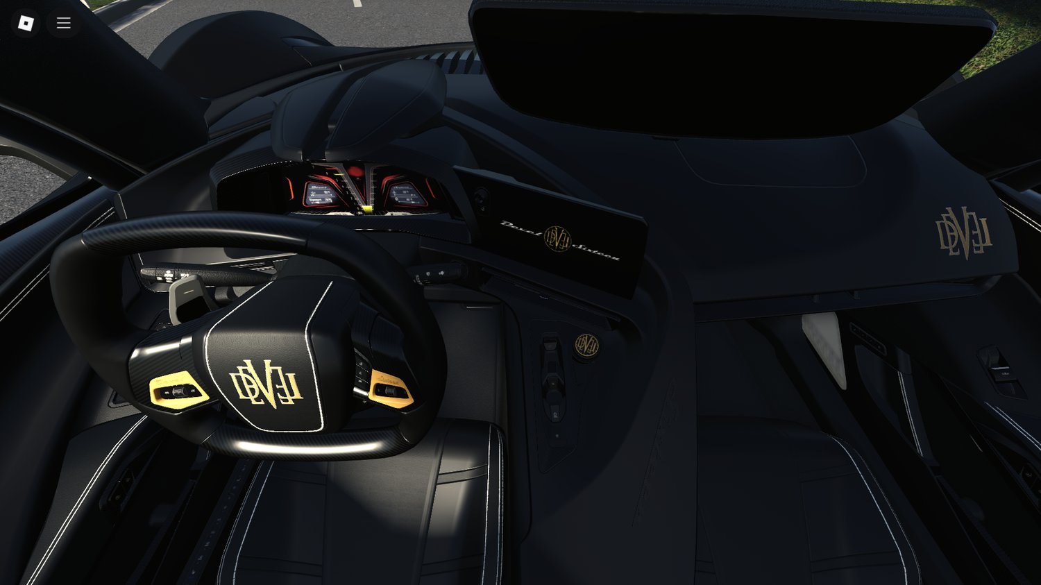 Devel Sixteen racing at high speed in Roblox environment
