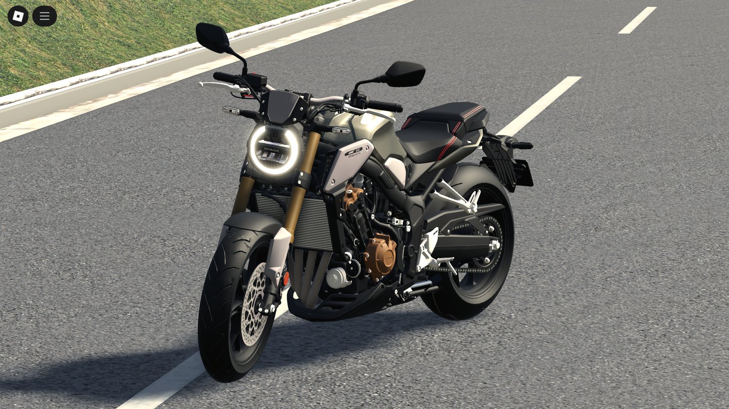 Front three-quarter view of Honda CB650R in Roblox