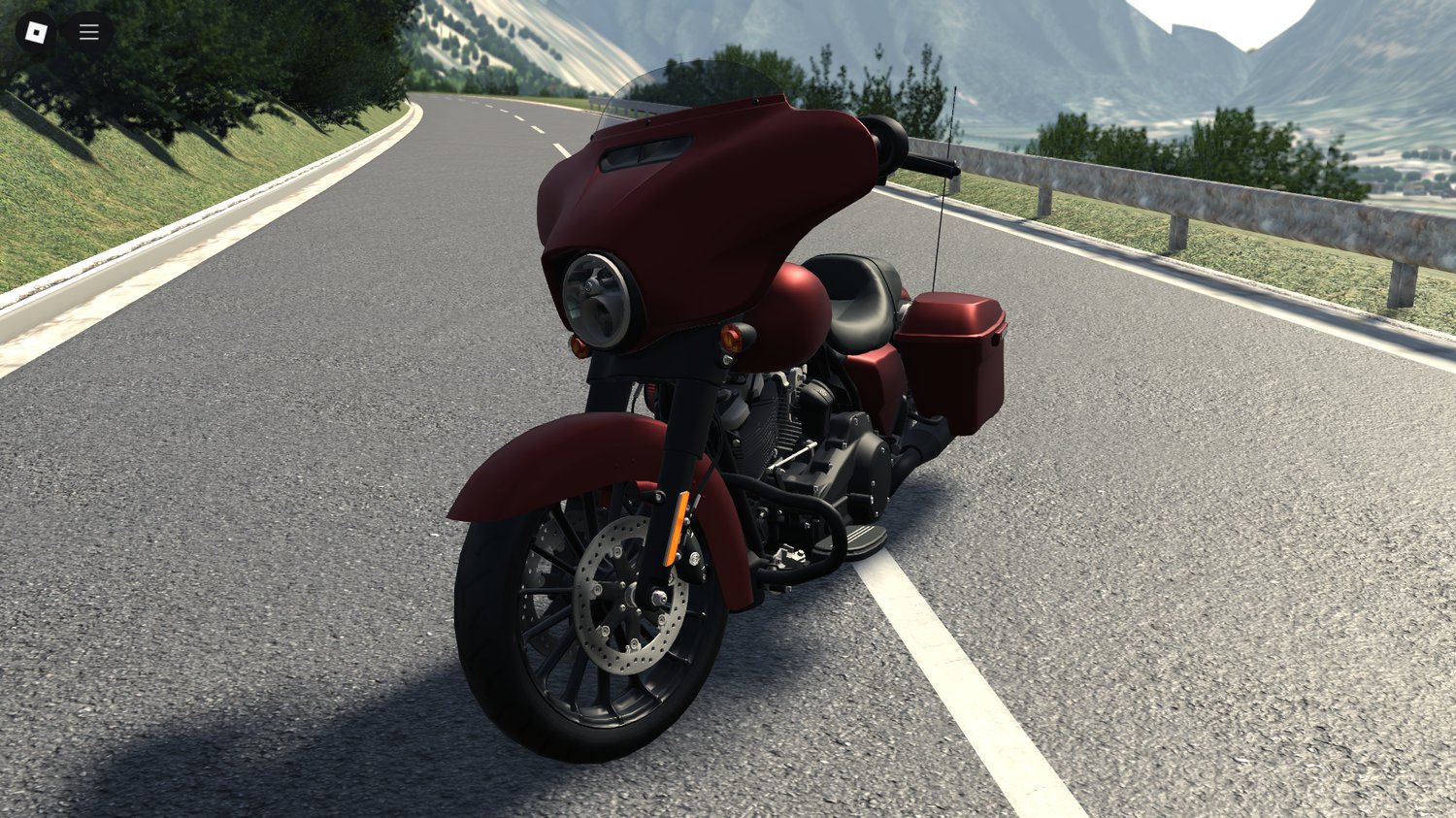 Close-up on headlights, chrome accents, and touring details