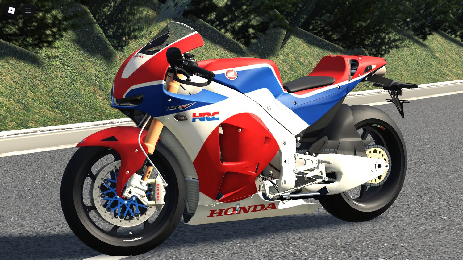 Front three-quarter view of Honda RC213V-S in Roblox