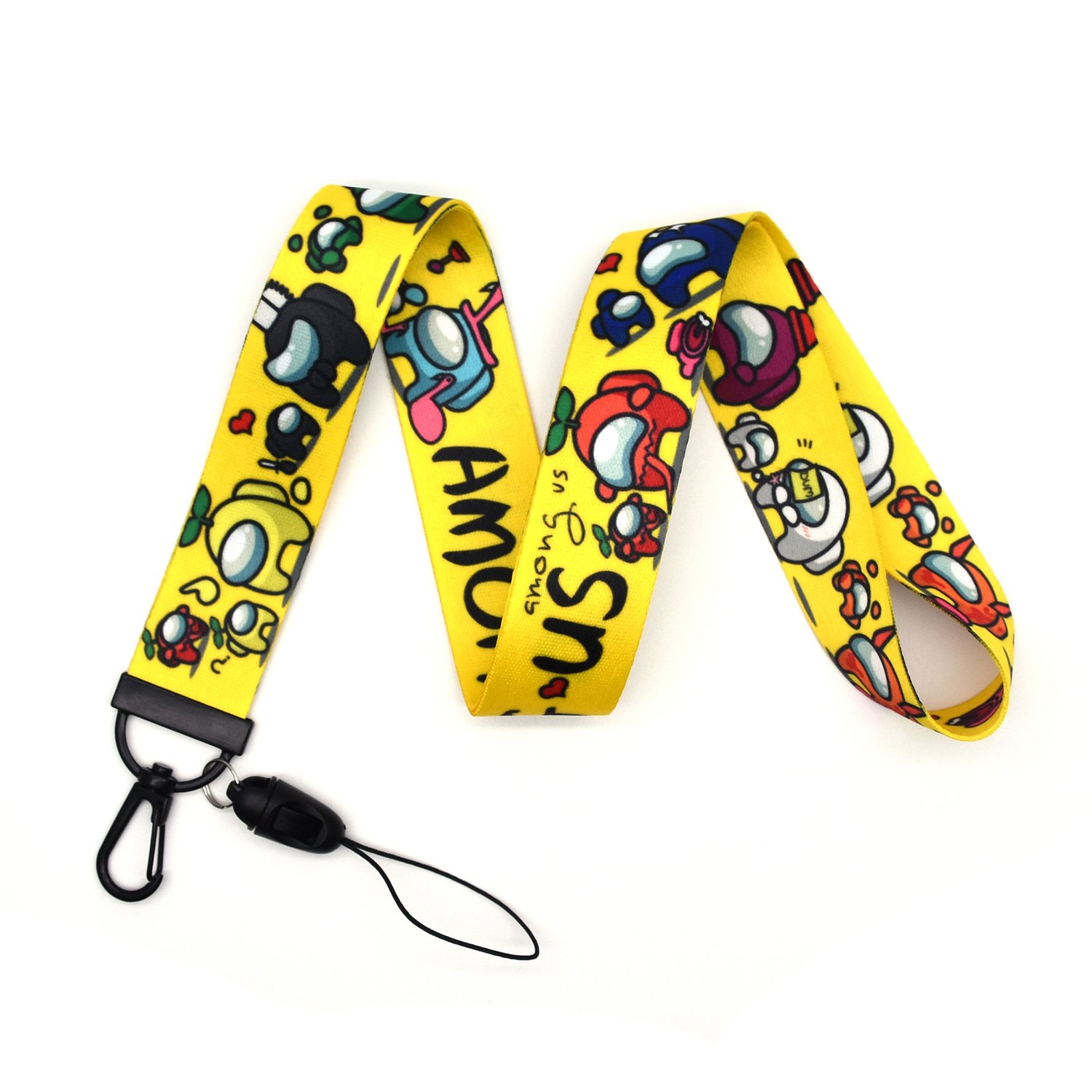 45cm space crewmate lanyard featuring fun character print and optional card holder.