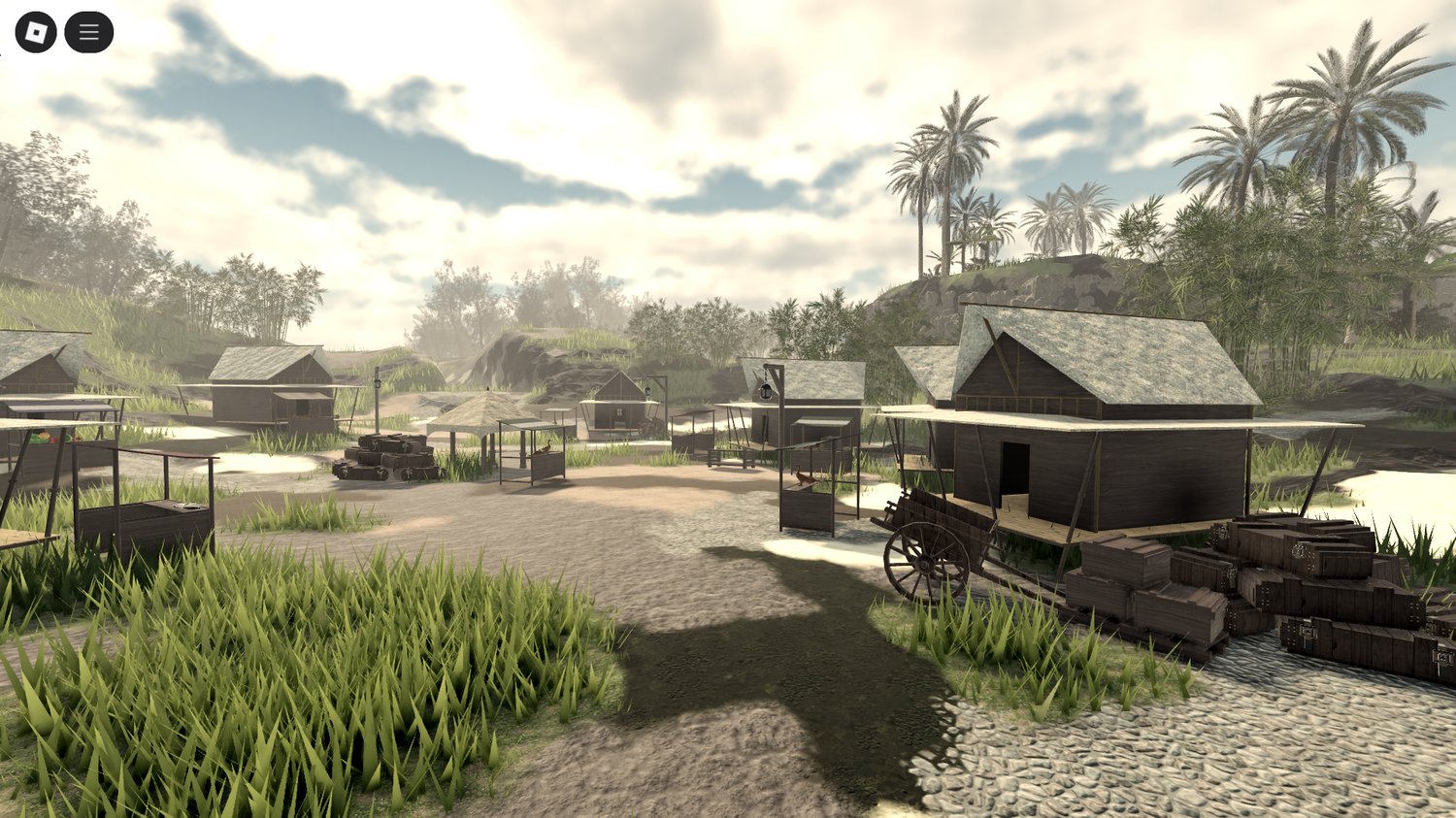 Strategic mission scene in Roblox battlefield