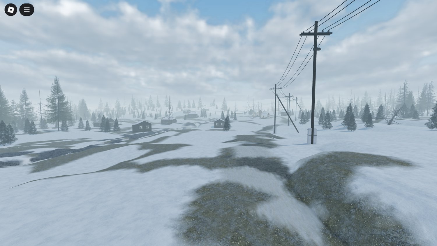Wide aerial view of Finland WW2 Roblox map