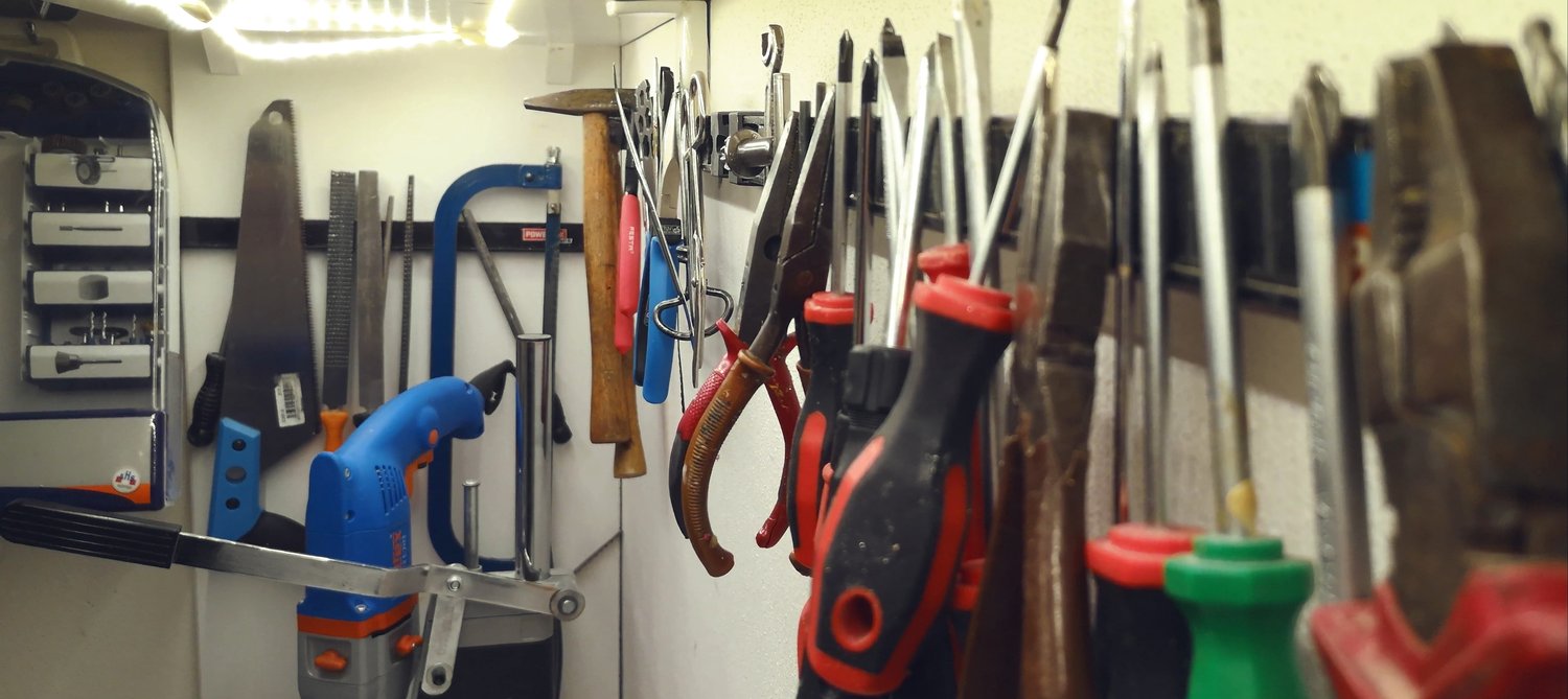 Essential materials and tools for DIY marionette making – home puppet workshop setup.