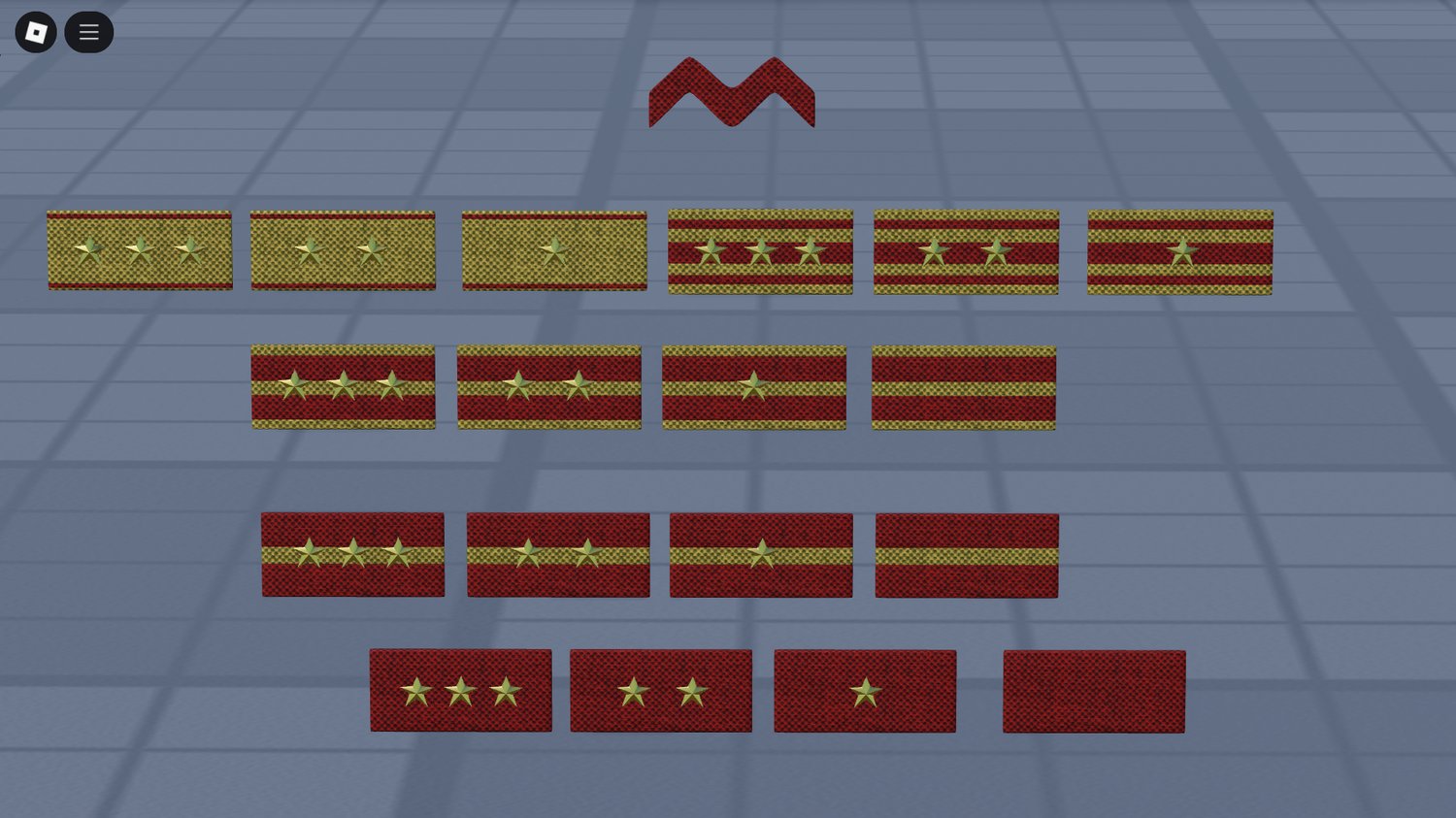 Close-up of collar tabs and uniform detailing