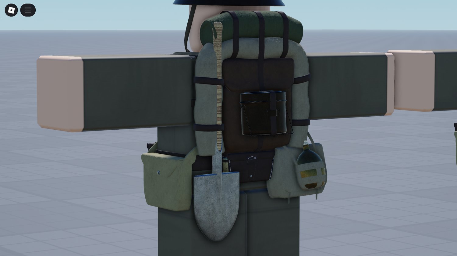 Avatar in combat stance with full Imperial Japan kit