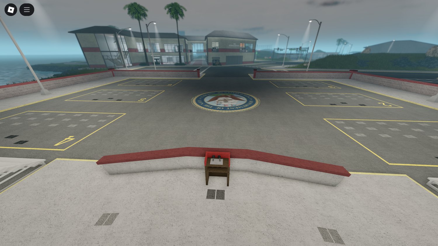 Wide shot of firearms training range