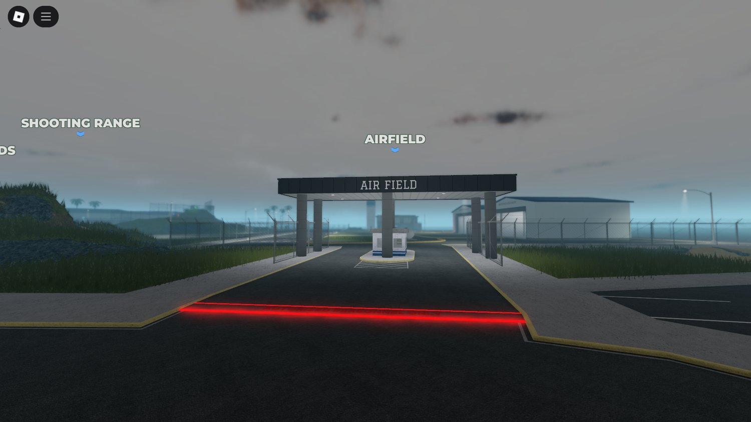 Operational airstrip with runway