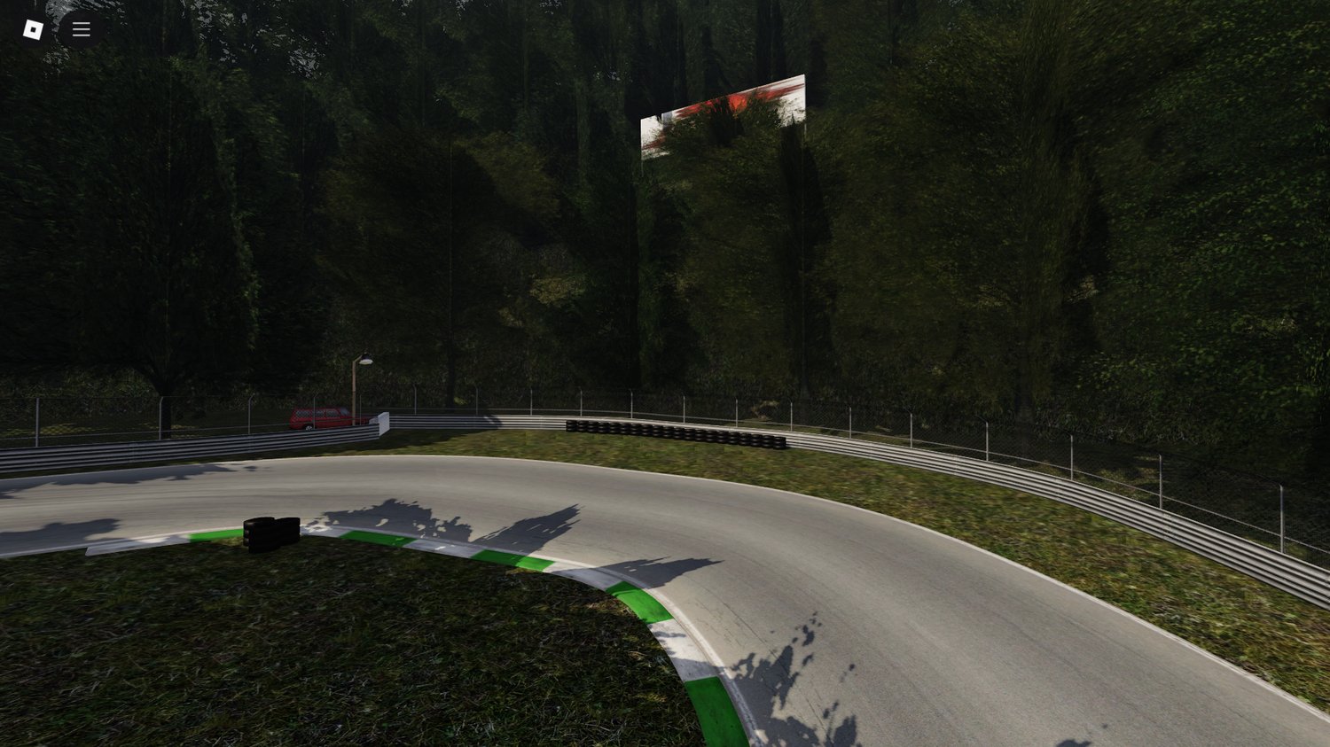 Overhead view of the long straight racing section