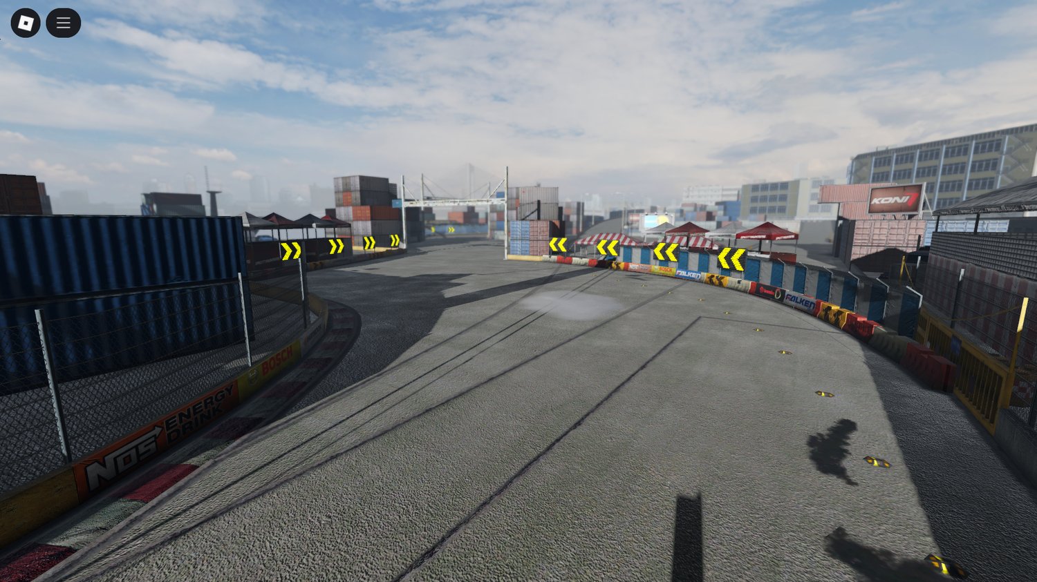 Aerial view of Tokyo Circuit urban racing track