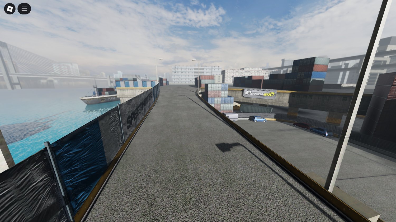 Sharp corner designed for drifting practice