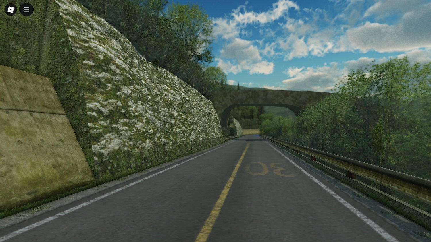 Wide shot of expansive hilly terrain