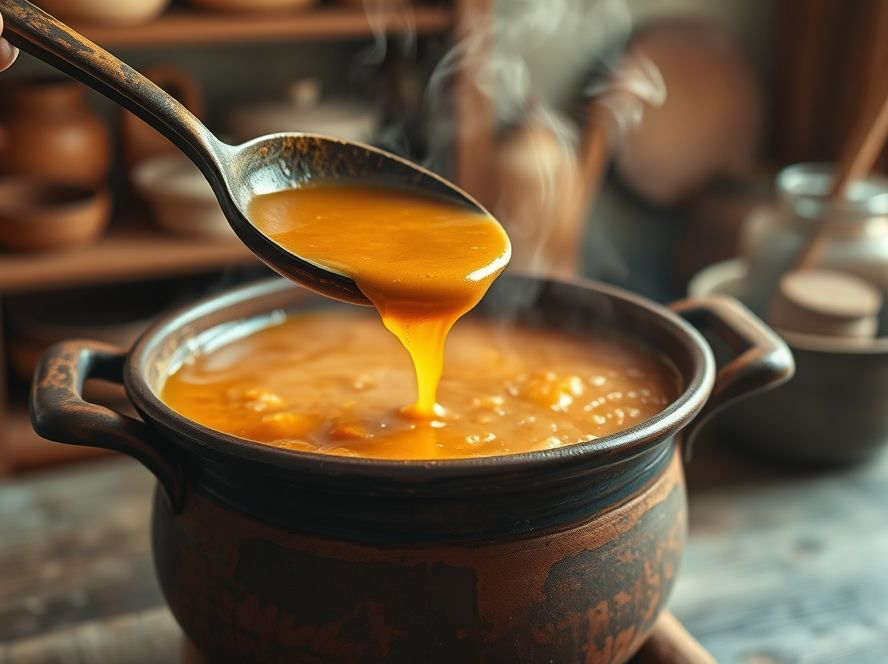 Gelatinous gravy for savory beauty recipes.