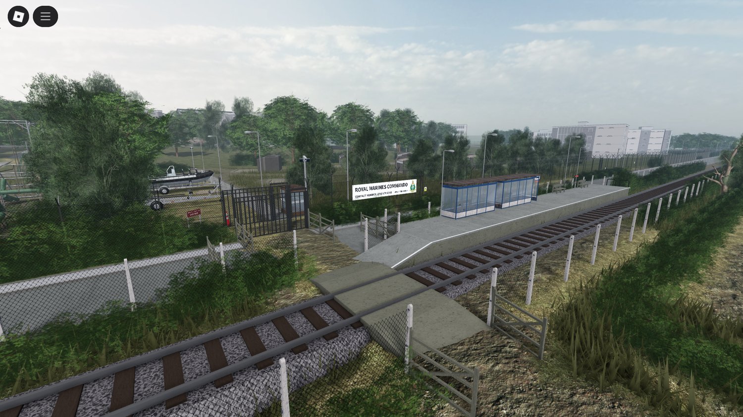 Obstacle course for training exercises in Roblox