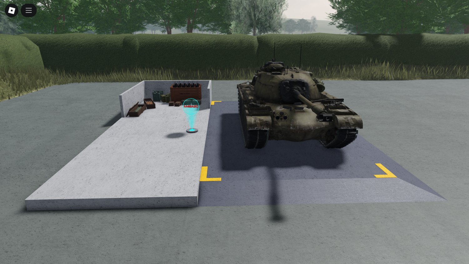 Roblox M48A2C Tank full exterior view