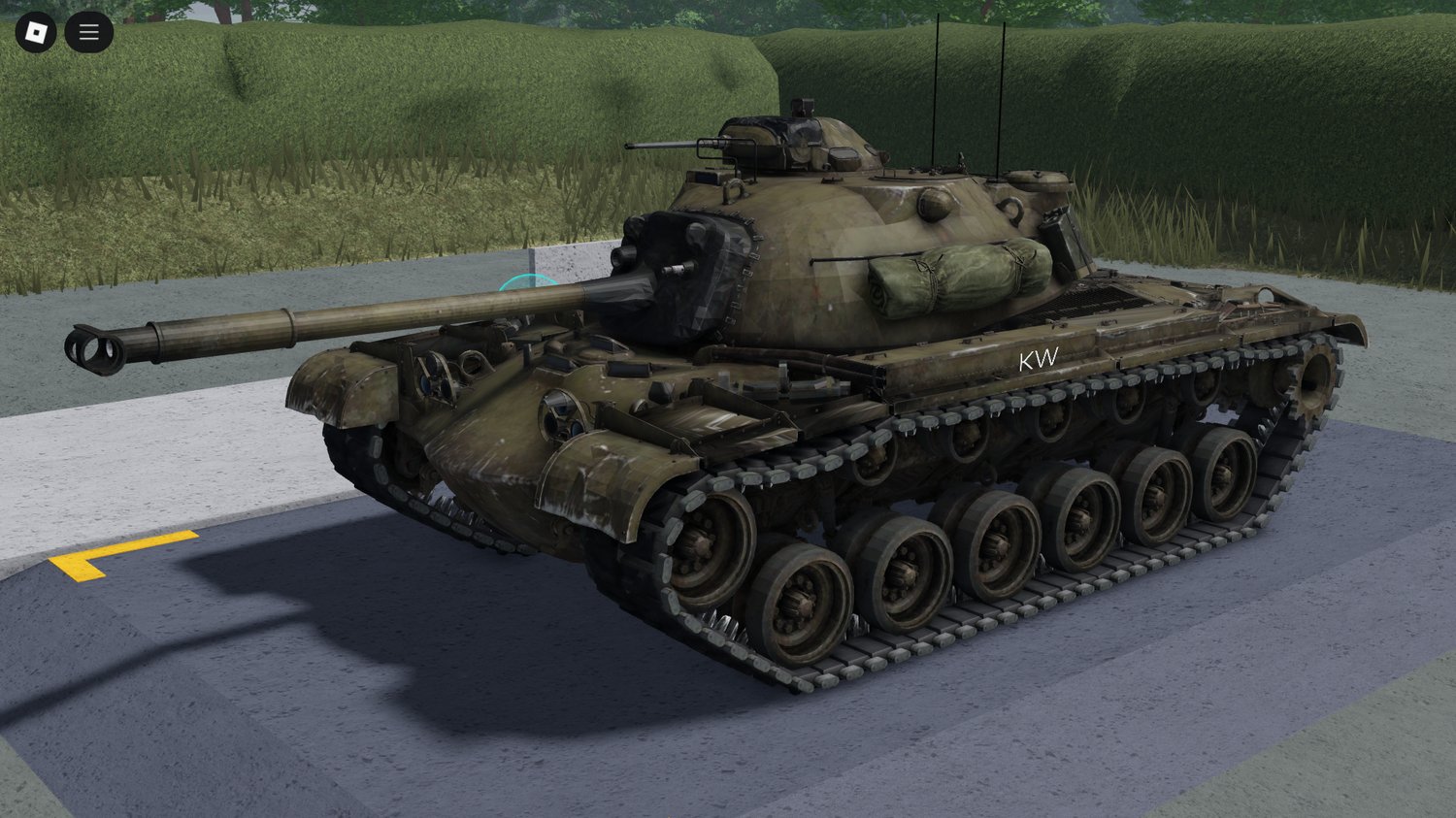 Antenna animation on M48A2C tank