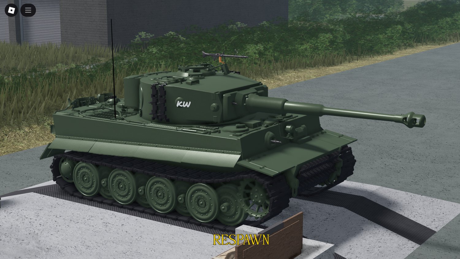 Animated hatches opening on Tiger E tank