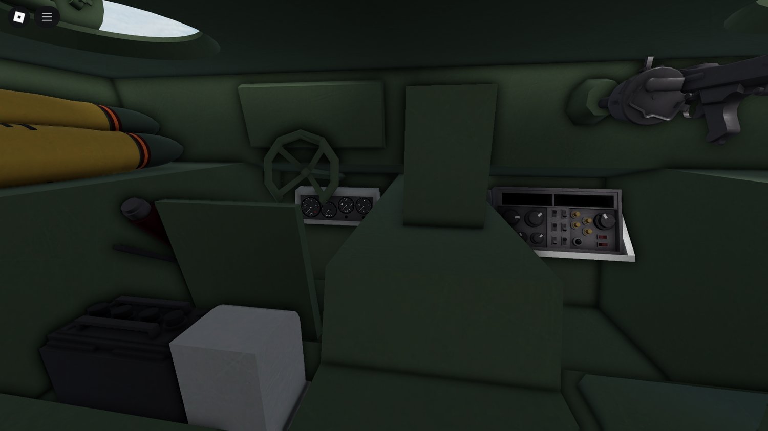 Front view of Tiger E tank in Roblox WW2 game