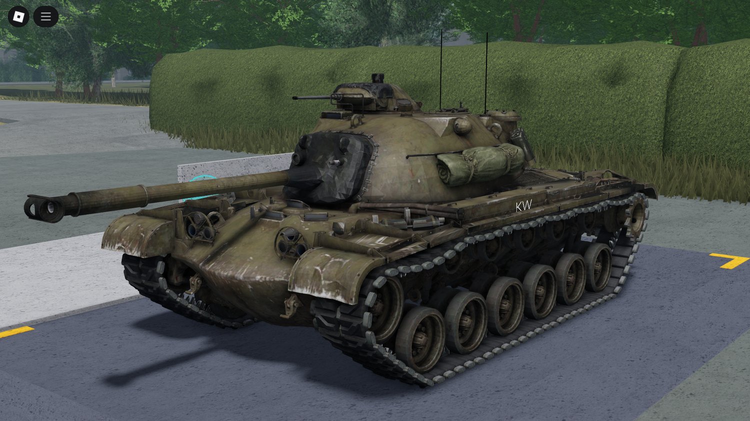 Close-up of M48A1 Ferrarico Tank System scripting