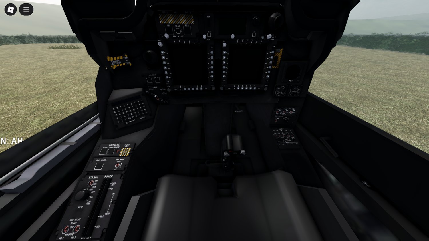 AH-64E Apache in RNLAF livery on Roblox airbase