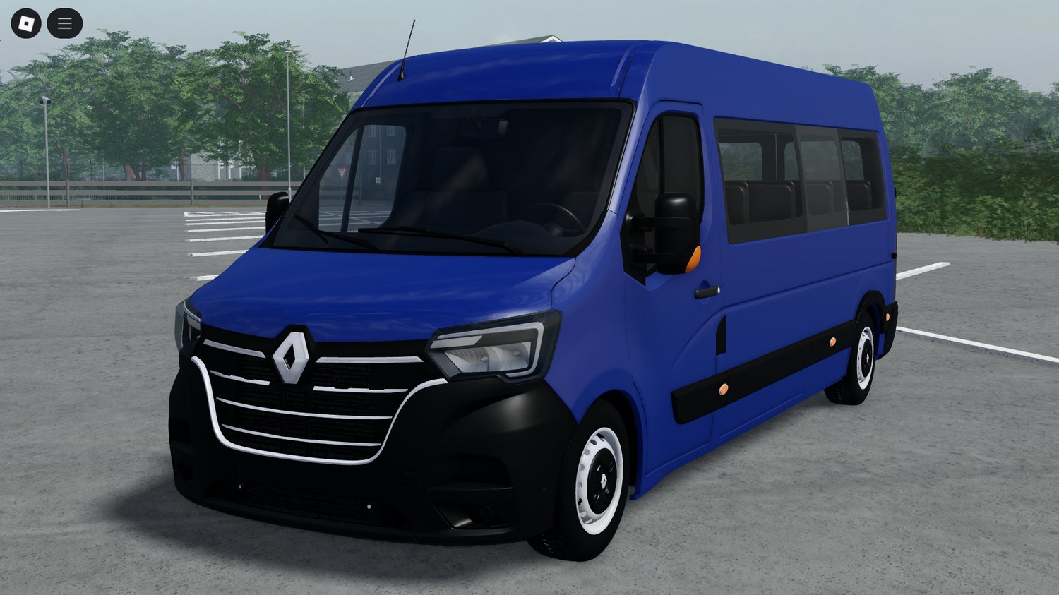 Roblox MINI BUS driving along city streets