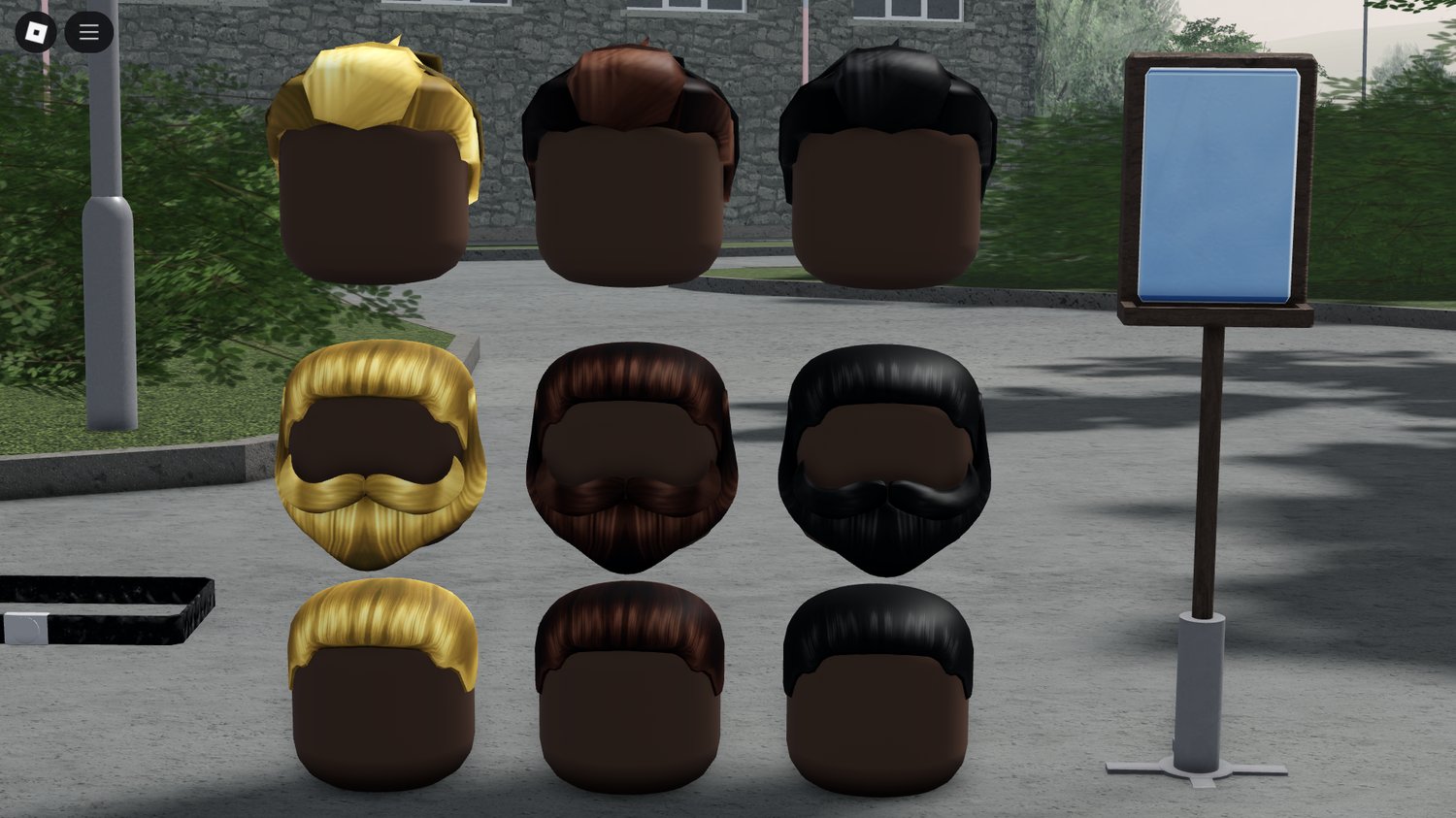 Selection of belts and gear for characters