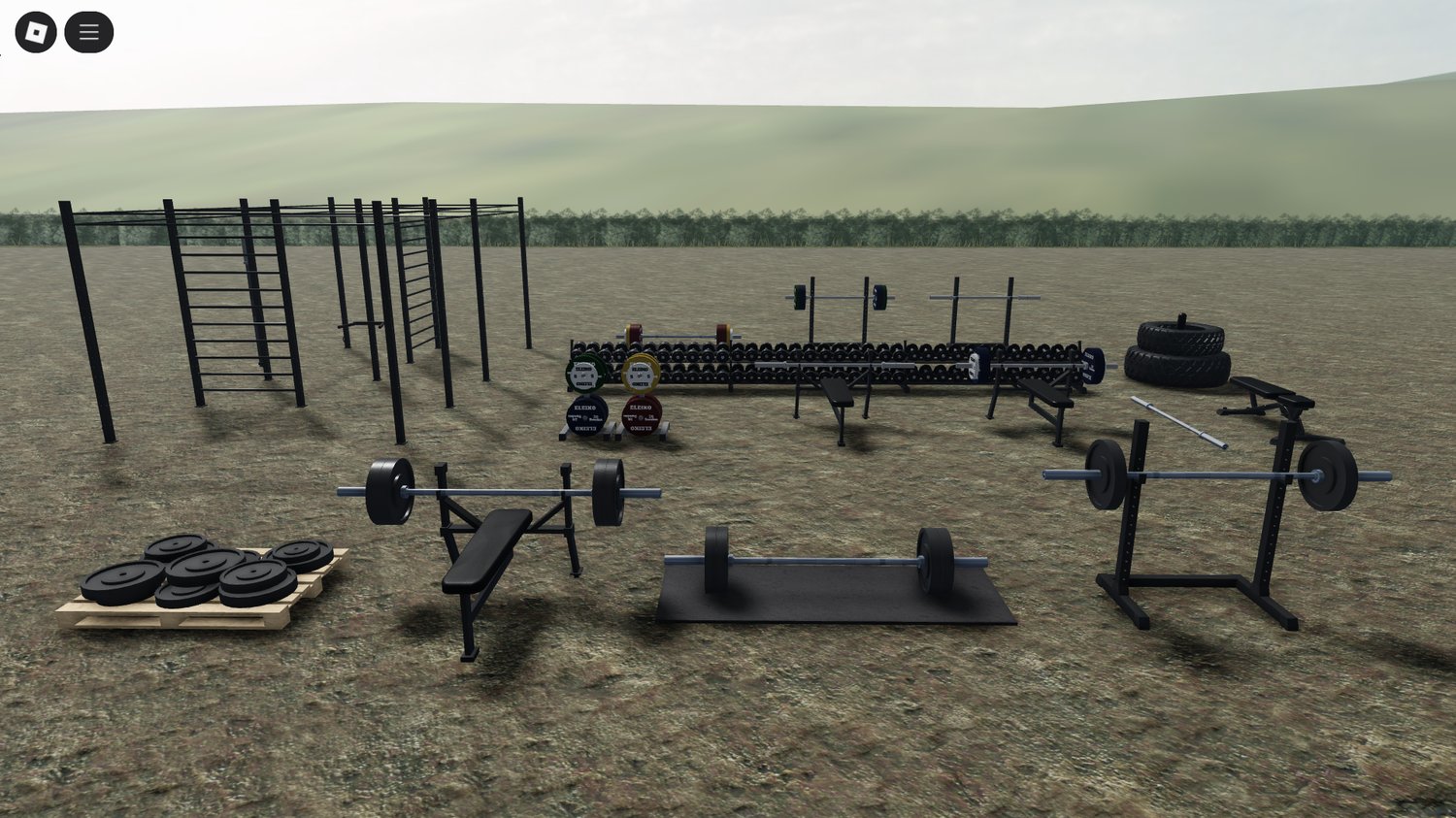Roblox gym pack models showcase