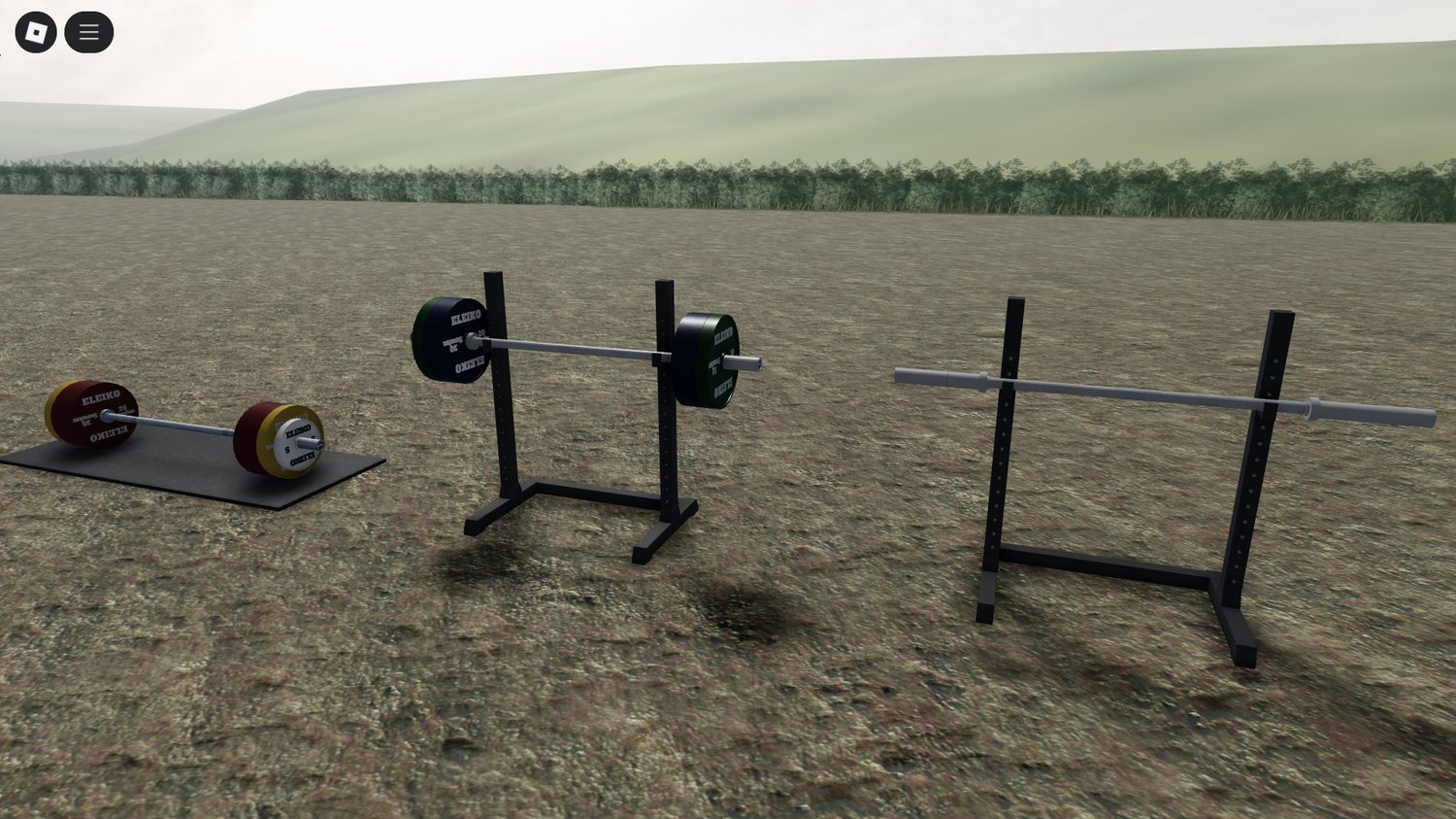 Full interior gym build preview in Roblox