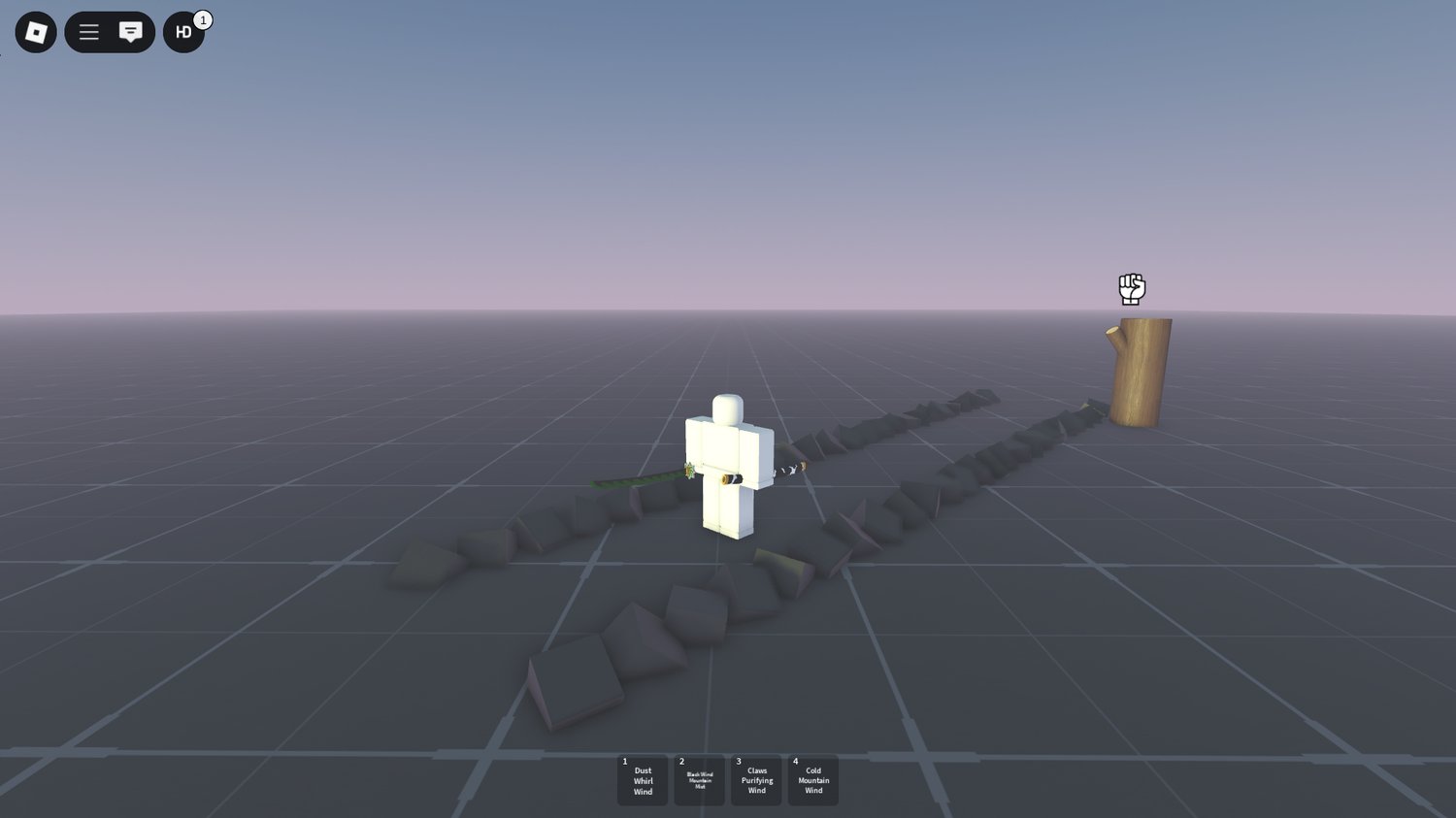 Wind Breathing power tool activation in Roblox