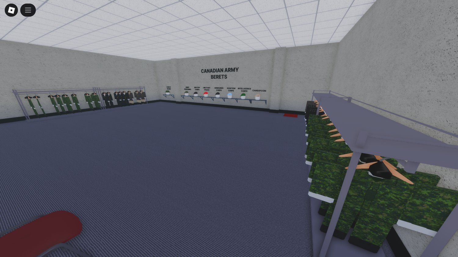 Shooting range with targets in Canadian Army Academy