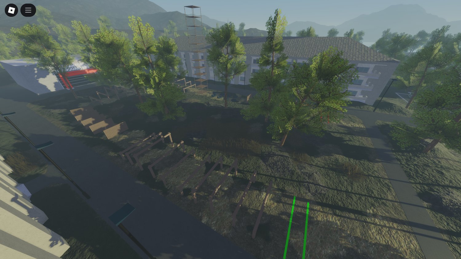 Roblox players wearing Canadian Army uniforms in the academy