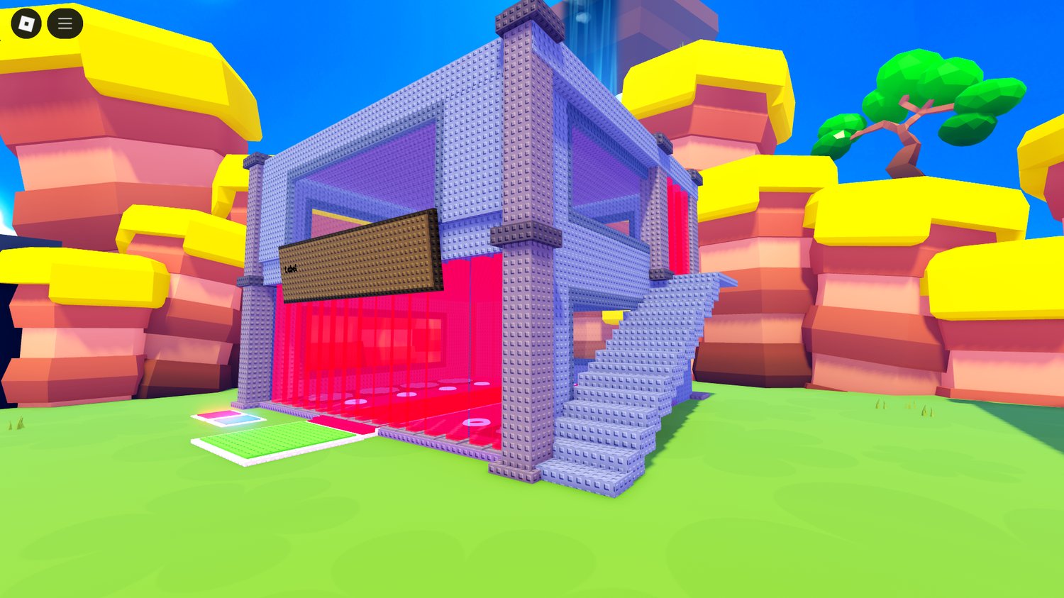 Creative zones with L-Polly style aesthetic in Roblox