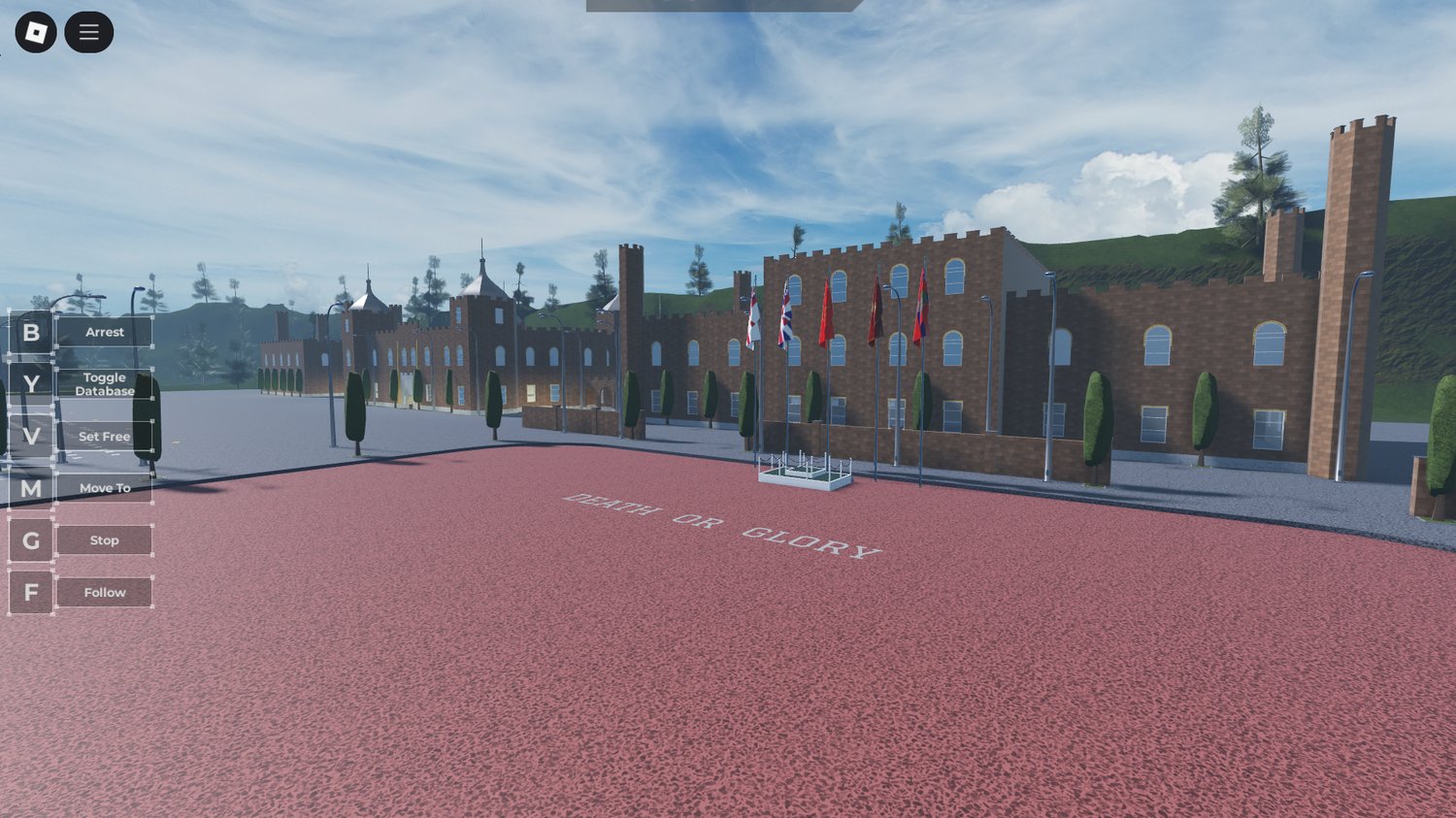 Classroom interior in Roblox military academy