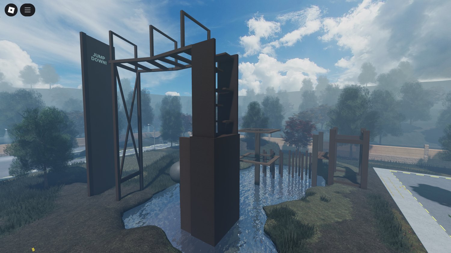 Obby course for agility and endurance training
