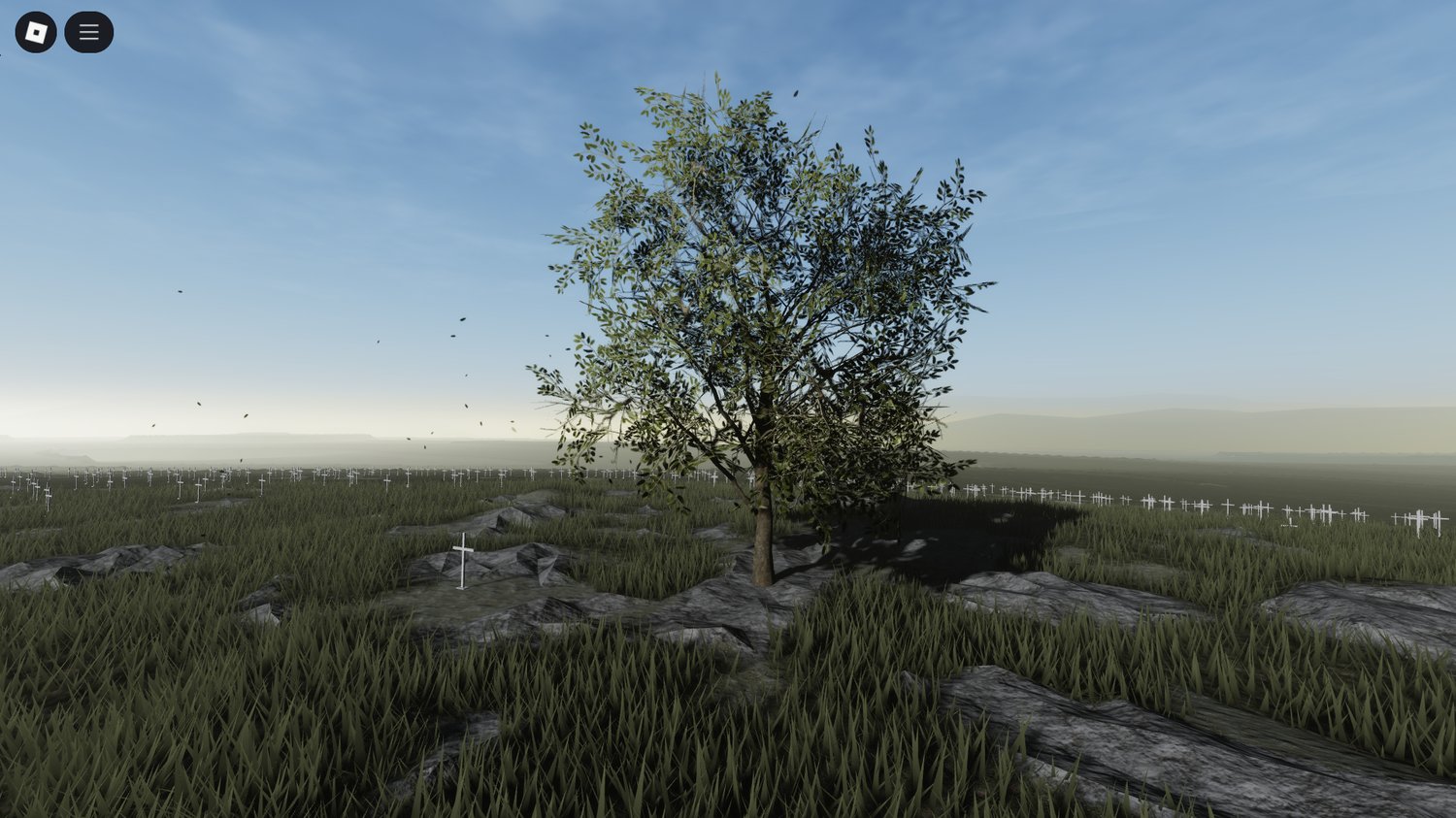 Overview of Wyoming Roblox map with mystery house