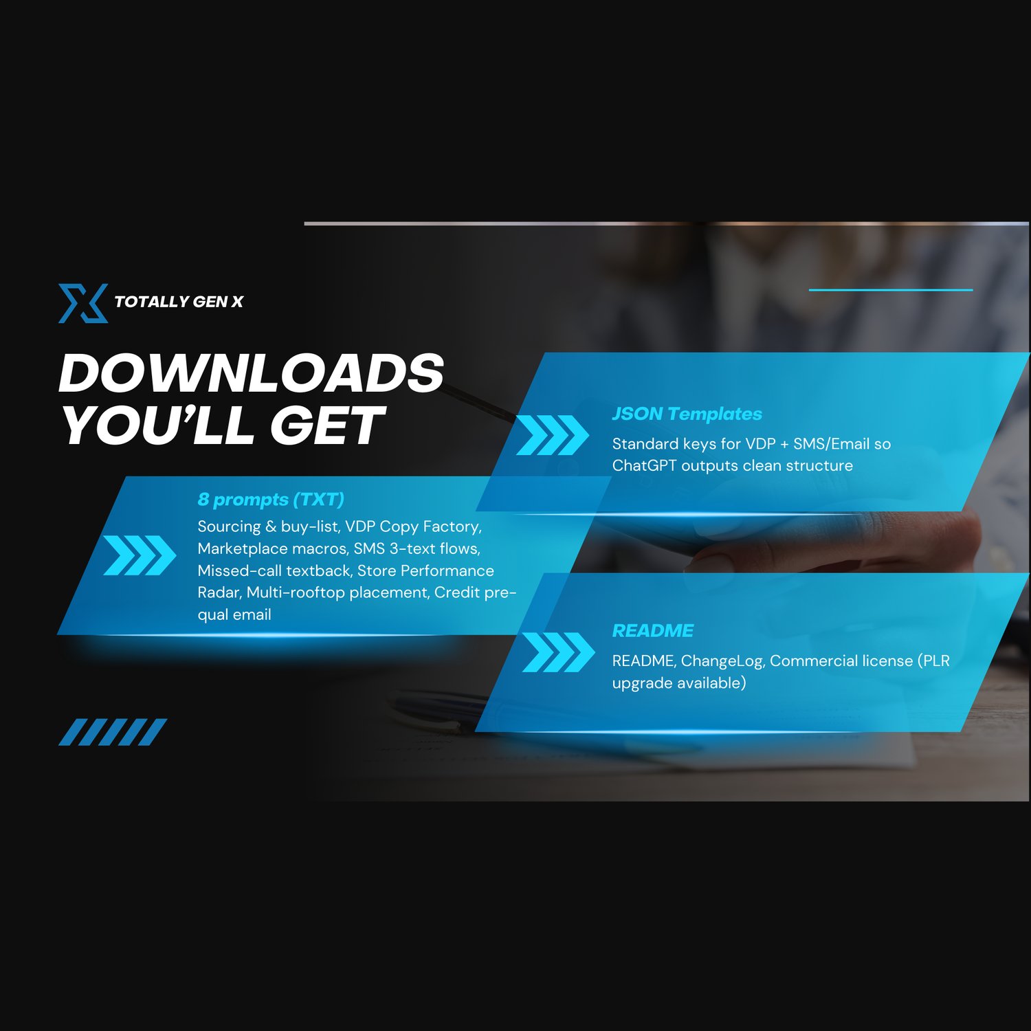 Downloads you’ll get with this pack.