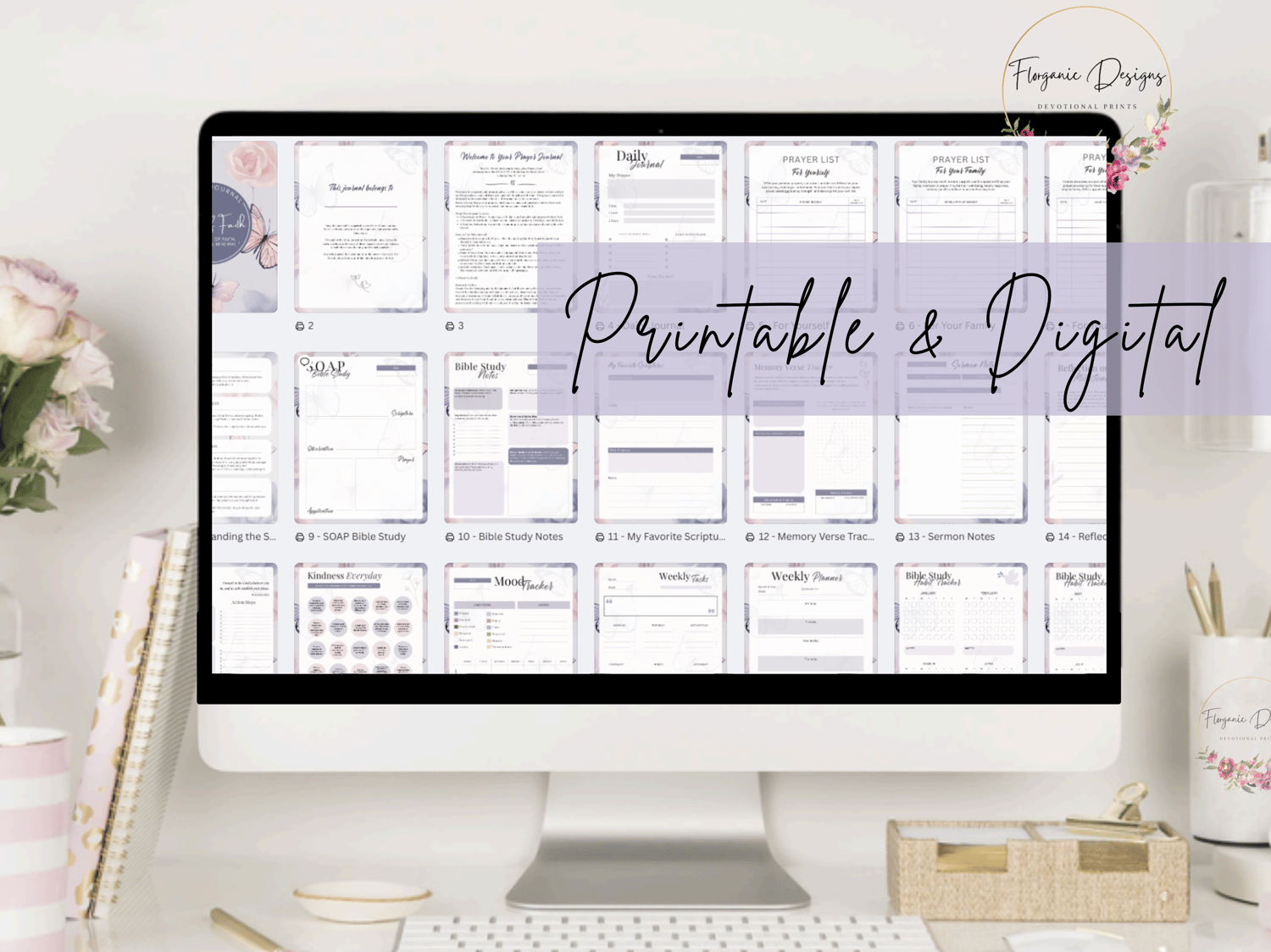 Prayer Journal | Printable & Digital | Daily Devotions | Reflections