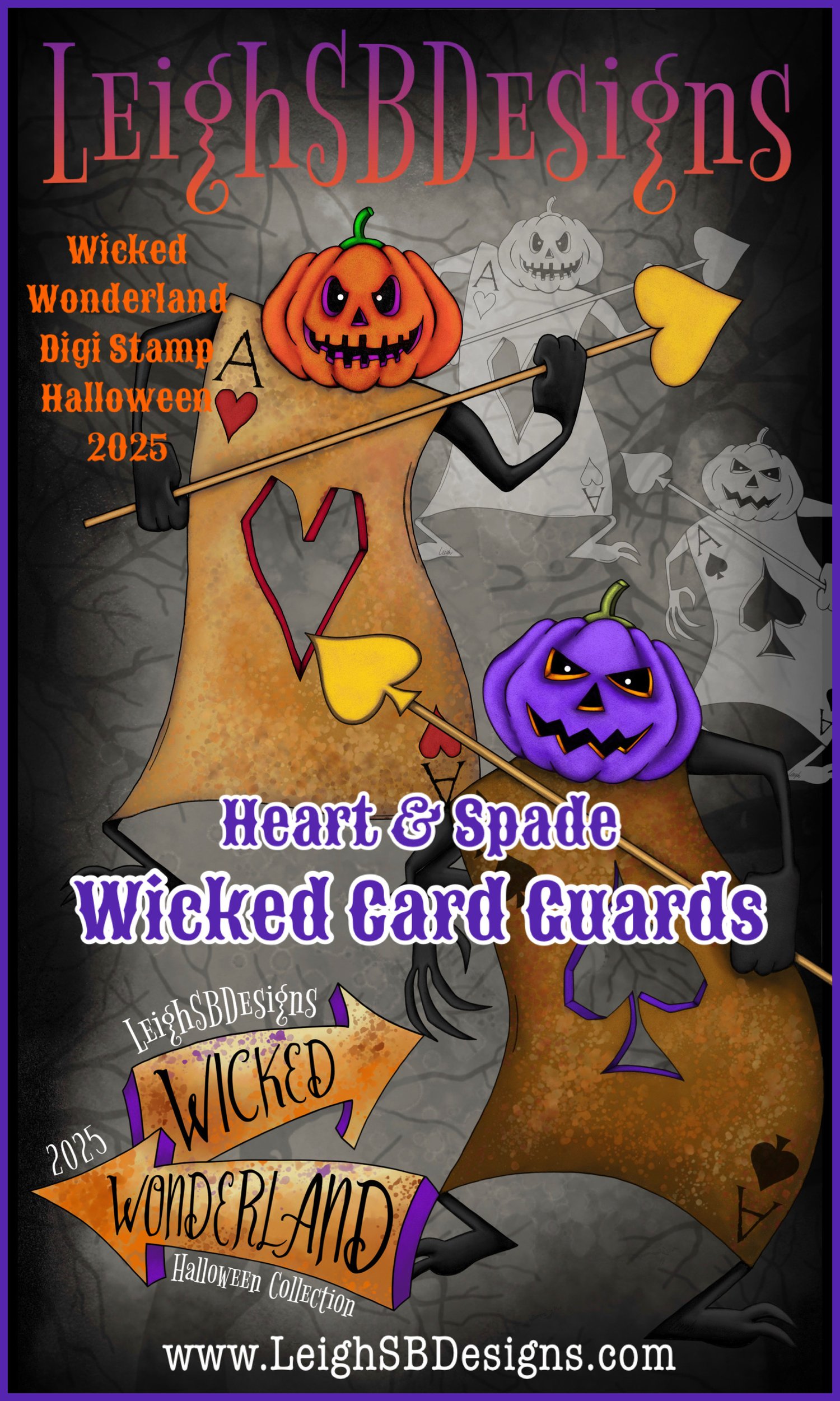 LeighSBDesigns Heart and Spade Wicked Card Guards