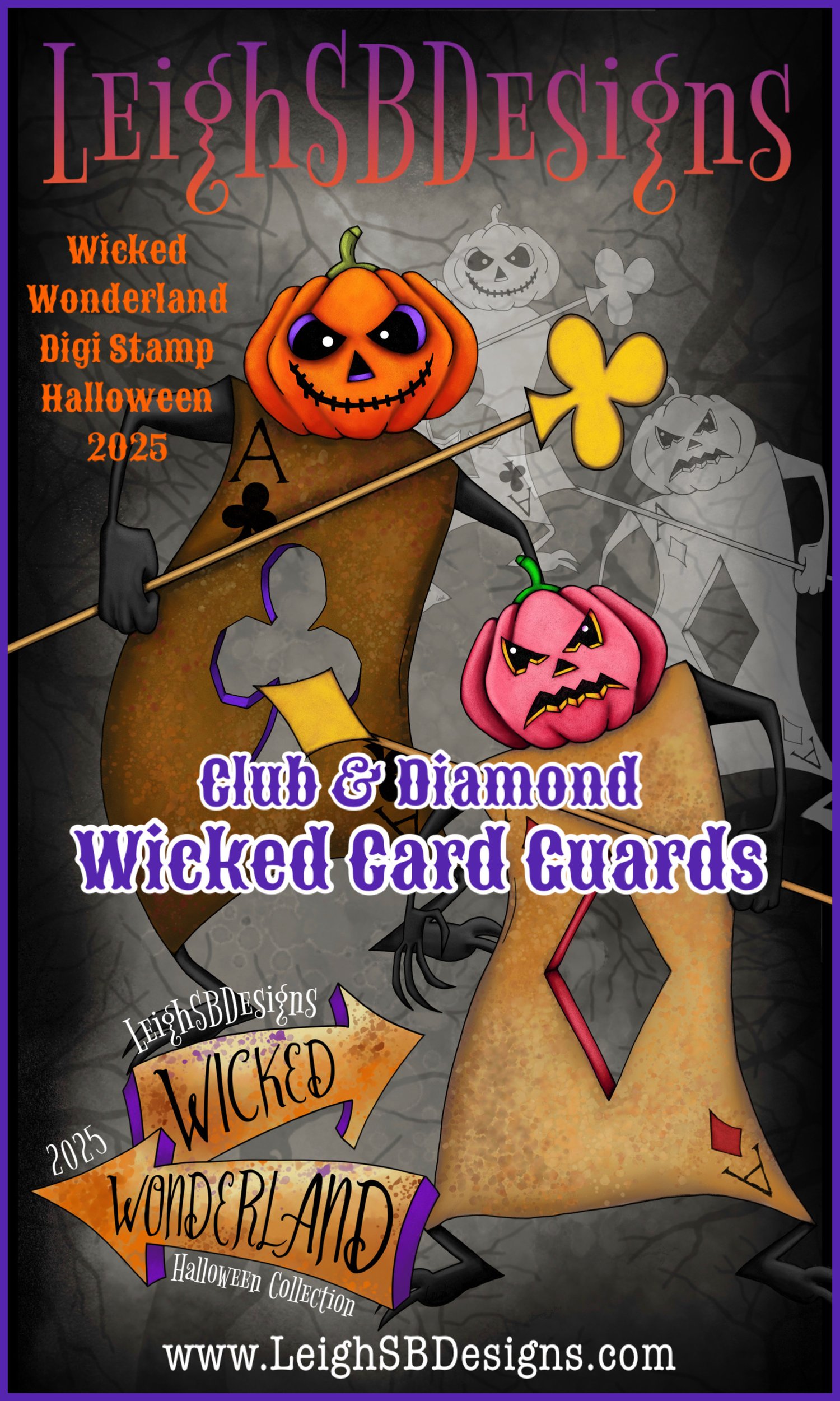 LeighSBDesigns Club and Diamond Wicked Card Guards