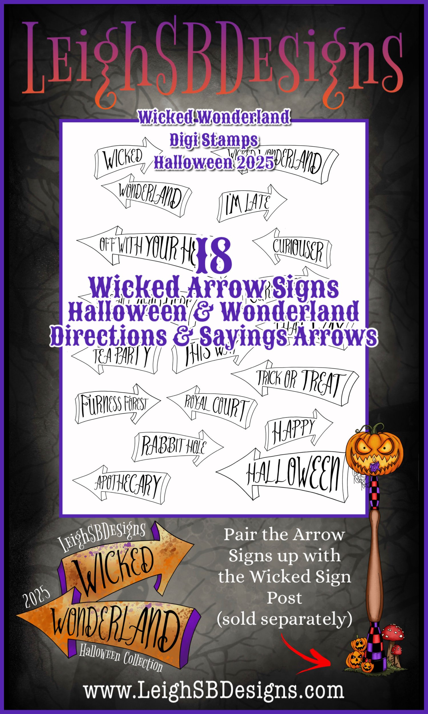LeighSBDesigns Wicked Arrow Signs