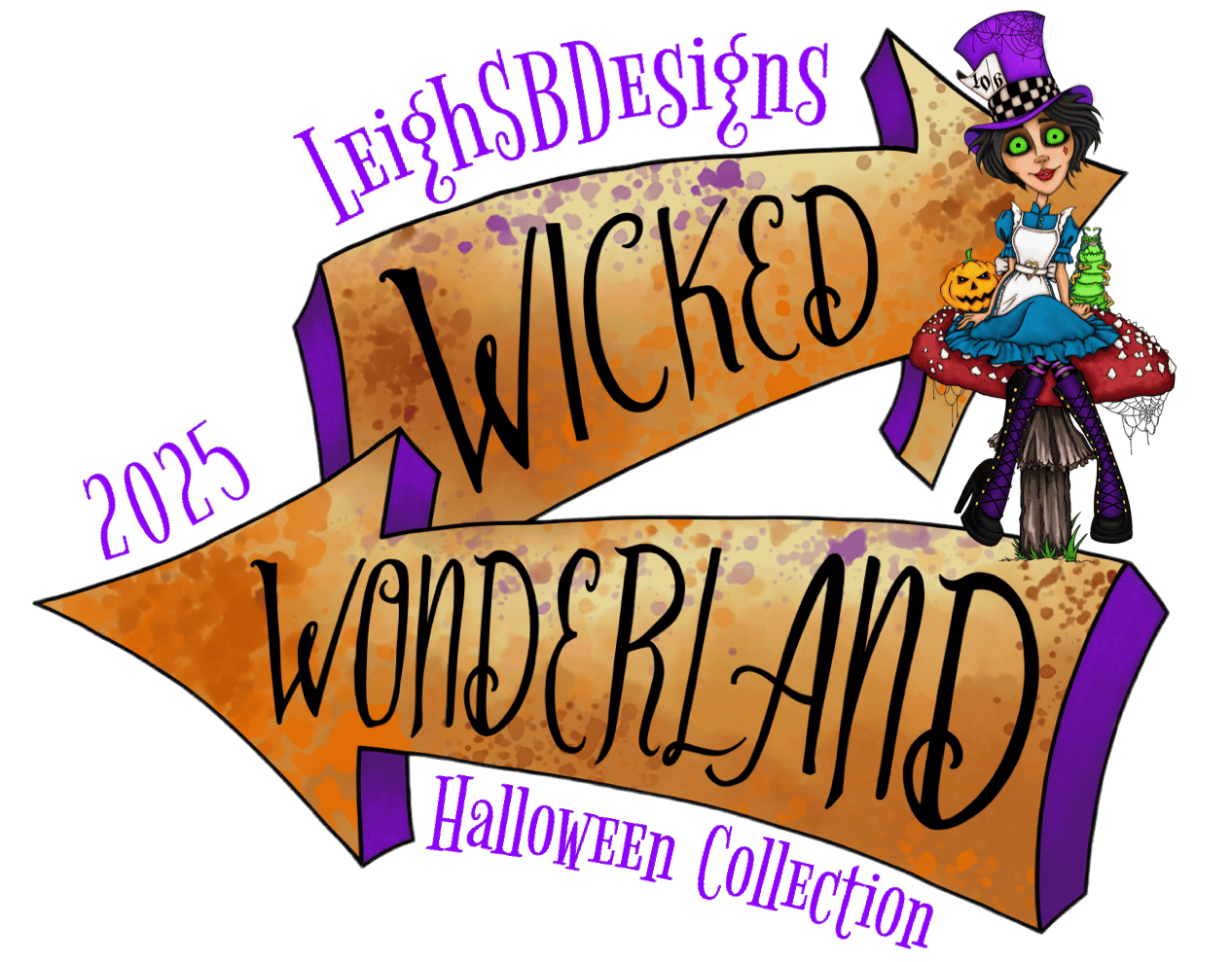 LeighSBDesigns Wicked Wonderland 2025 Halloween Collection of digi stamps